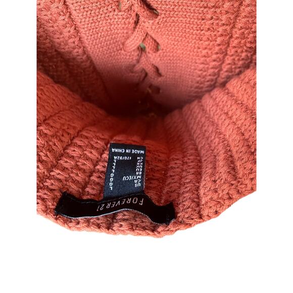 Forever 21 Fabulous Rust Color Knitted Crochet Halter Top Size Large - Picture 3 of 3